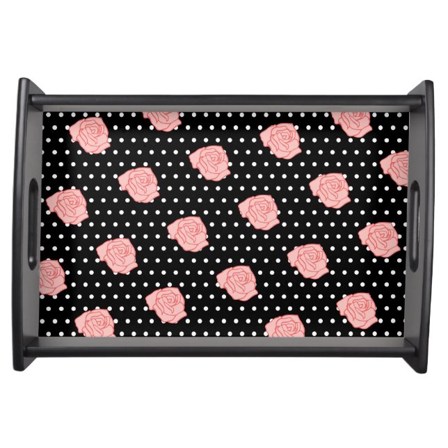 Retro Pink Rose Decor Hostess Tray Gift (Front)