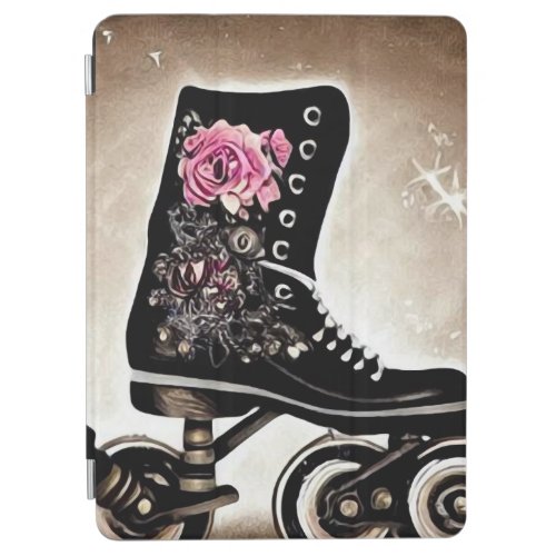 Retro Pink Rose Skate iPad Air Cover