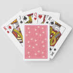 Retro Pink Sakura Japan Triangle Geometric Pattern Playing Cards