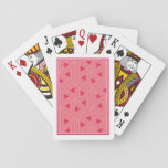 Retro Pink Sakura Japan Triangle Geometric Pattern Playing Cards