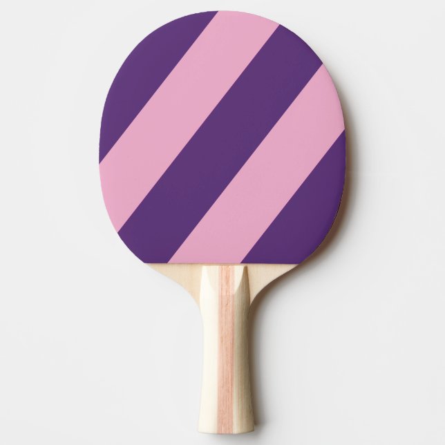 Retro Pink Sky Bold Stripes Ping Pong Paddle (Front)