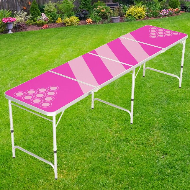 Retro Pink Sky Three Stripes Beer Pong Table (Creator Uploaded)