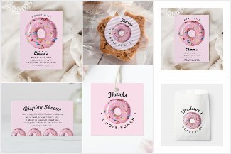 Retro Pink Sprinkle Donut Collection