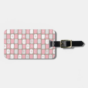 Retro Pink Starbursts Luggage Tag