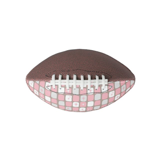 Retro Pink Starbursts Mini Football (Front)
