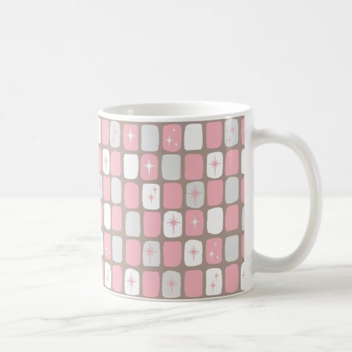 Retro Pink Starbursts Mug