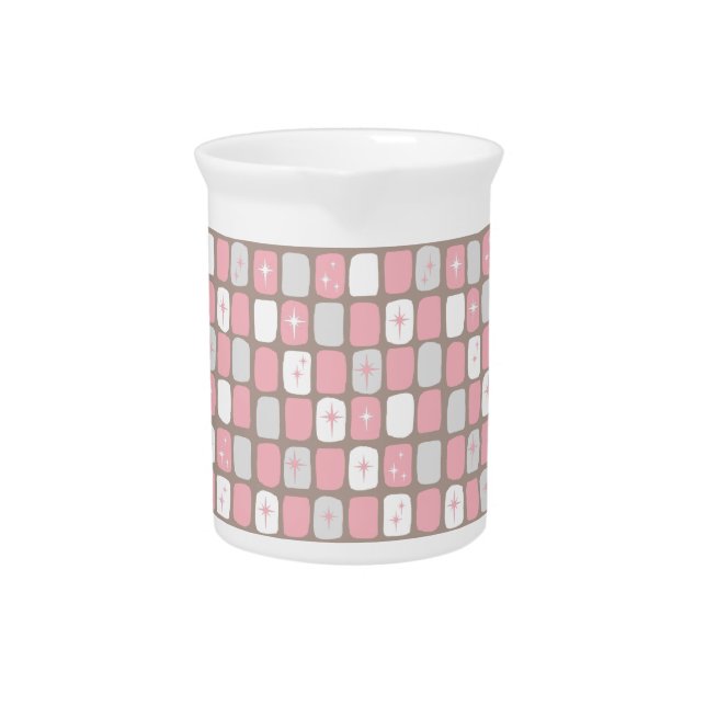 Retro Pink Starbursts Pitcher (Front)