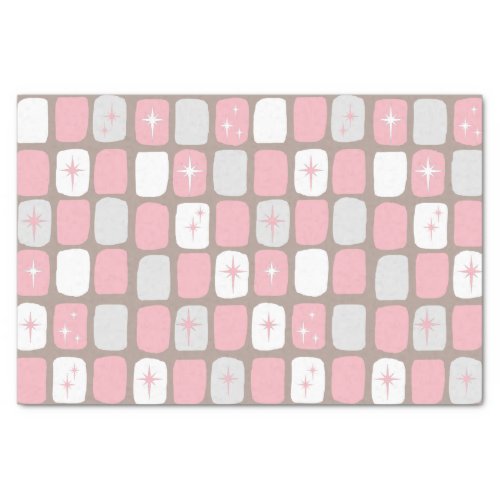 Retro Pink Starbursts Tissue Paper