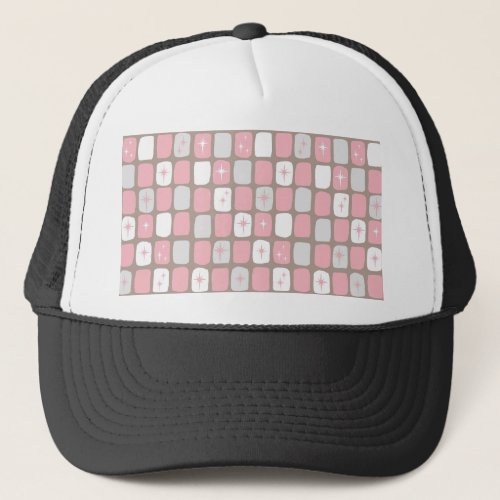 Retro Pink Starbursts Trucker Hat