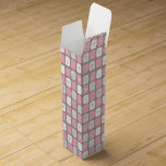 Retro Pink Starbursts Wine Gift Box<br><div class="desc">This Retro Pink and White Starbursts Wine Gift Box is so adorably space age you won’t be able to contain your enthusiasm. And, why would you want to? This 1960’s mid century modern inspired design features a dark heather grey background and rows of perfectly imperfect rectangles in turquoise, white, and...</div>