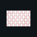 Retro Pink Starbursts Wrapped Canvas<br><div class="desc">This Retro Pink and White Starbursts Wrapped Canvas is so adorably space age you won’t be able to contain your enthusiasm. And, why would you want to? This 1960’s mid century modern inspired design features a dark heather grey background and rows of perfectly imperfect rectangles in turquoise, white, and dove...</div>