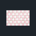 Retro Pink Starbursts Wrapped Canvas<br><div class="desc">This Retro Pink and White Starbursts Wrapped Canvas is so adorably space age you won’t be able to contain your enthusiasm. And, why would you want to? This 1960’s mid century modern inspired design features a dark heather grey background and rows of perfectly imperfect rectangles in turquoise, white, and dove...</div>