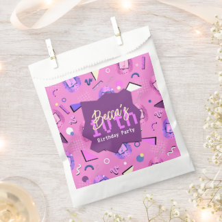 Retro Pink Tamagotchi Birthday Favor Bag