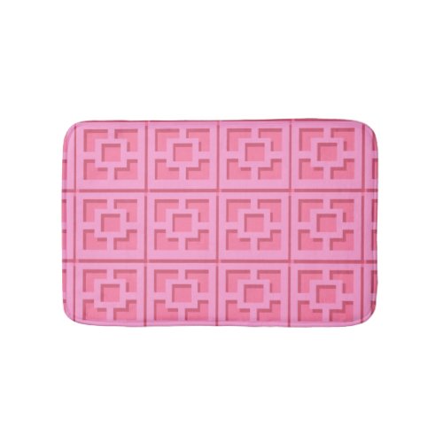 Retro Pink Trellis Bath Mat