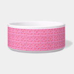 Retro Pink Trellis Ceramic Pet Bowl<br><div class="desc">Add a splash of mid-century modern Palm Springs everywhere you go with this Retro Pink Trellis pattern ceramic pet bowl. It was inspired by vintage concrete breeze blocks. The deconstructed take on 1950s architecture will give an instant designer feel to everyday life.</div>