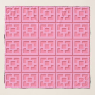 Retro Pink Trellis Chiffon Scarf