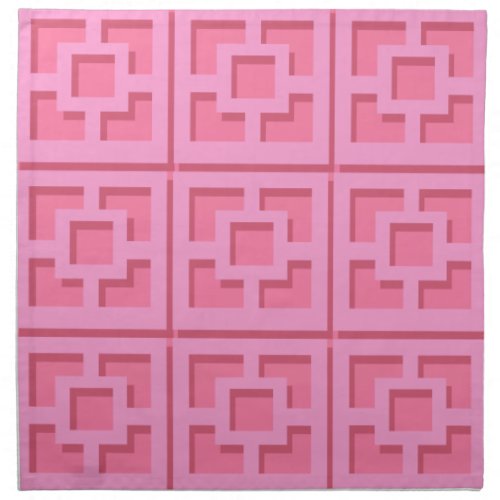 Retro Pink Trellis Cloth Napkin