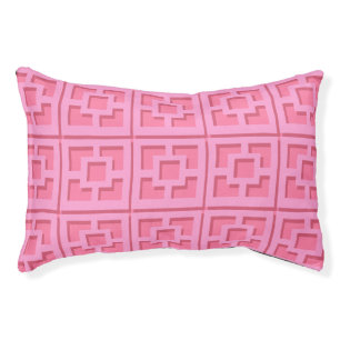 Retro Pink Trellis Dog Bed