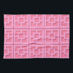 Retro Pink Trellis Kitchen Towels<br><div class="desc">Add a splash of mid-century modern Palm Springs everywhere you go with these Retro Pink Trellis pattern kitchen towels. It was inspired by vintage concrete breeze blocks. The deconstructed take on 1950s architecture will give an instant designer feel to everyday life.</div>