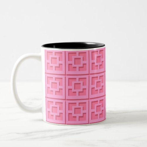 Retro Pink Trellis Mug