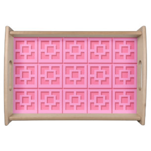 Retro Pink Trellis serving tray