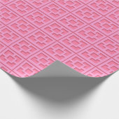 Retro Pink Trellis Wrapping Paper (Corner)