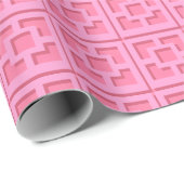 Retro Pink Trellis Wrapping Paper (Roll Corner)