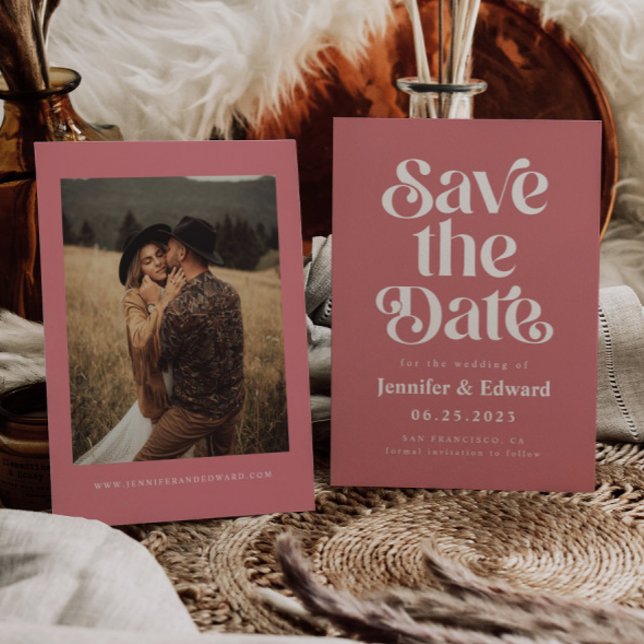 Retro Pink Wedding  Save The Date (Creator Uploaded)