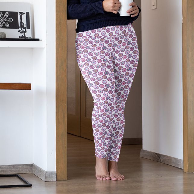 Retro Pink Xmas Ornaments Christmas Pajama Pants (Creator Uploaded)