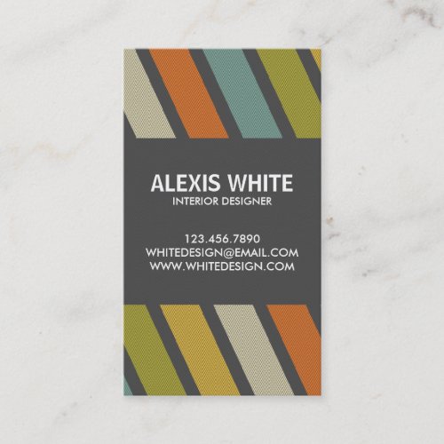 Retro Pinstripe - Style 1 Business Card