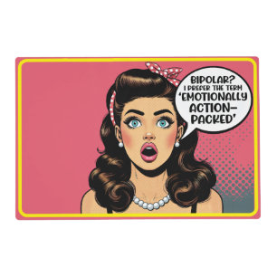 Retro Pinup_ Action Packed Placemat
