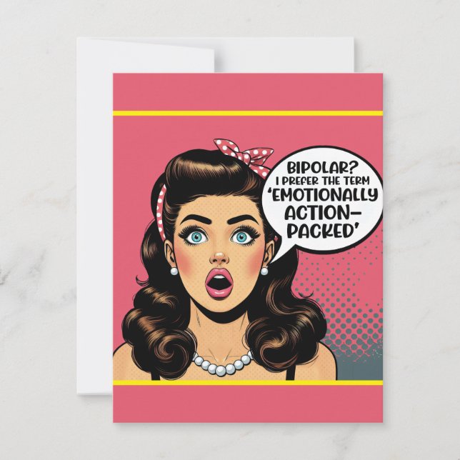 Retro Pinup_ Action Packed RSVP Card (Front)
