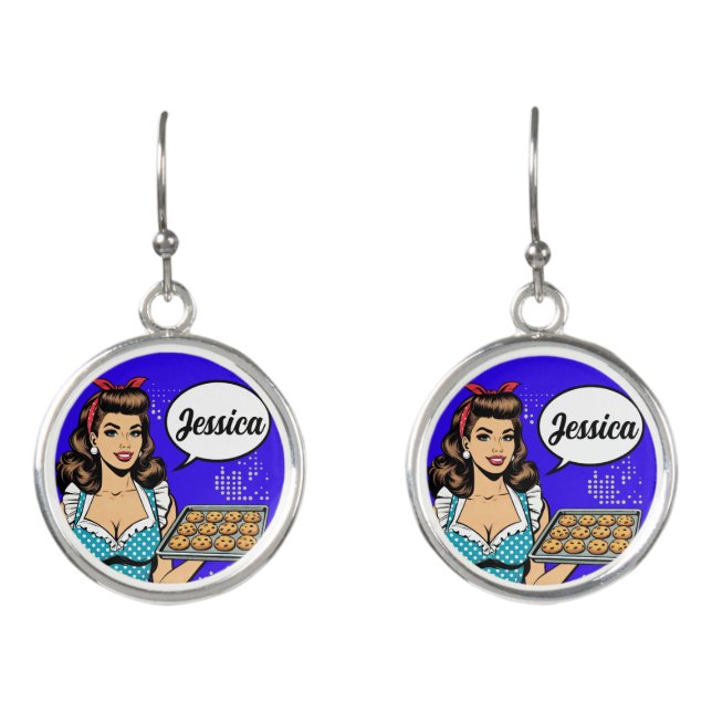Retro Pinup_ Bless Your Heart Earrings (Front)
