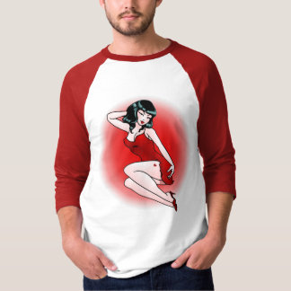 Retro Pinup Girl Jersey 50's Tattoo Art Shirt