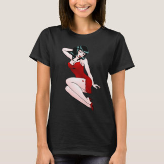 Retro Pinup Girl T-shirt 50's Pinup Ladies Shirt
