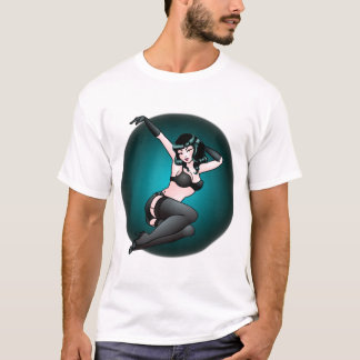 Retro Pinup Girl T-shirt 50s Tattoo Lady T-shirt