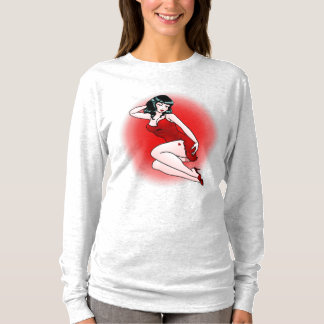 Retro Pinup Girl T-shirt Tattoo Lady Shirt