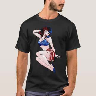 Retro Pinup Girl T-shirt USA Pinup Shirts & Gifts