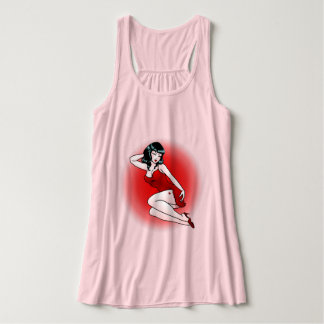 Retro Pinup Girl Tank Top Tattoo Lady T-shirt