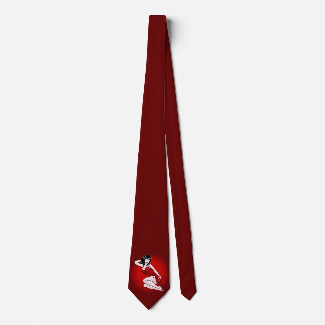 Retro Pinup Girl Tie 50's Pinup Girl Neckties (Front)