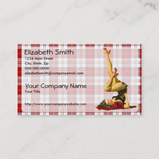 Retro Pinup Girl V2 Business Card
