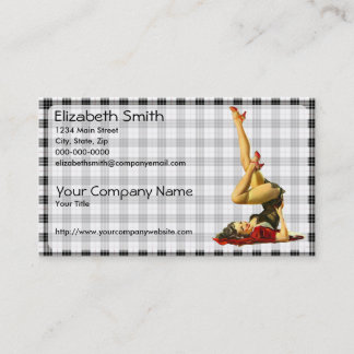 Retro Pinup Girl V3 Business Card