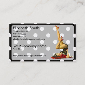 Retro Pinup Girl V4 Business Card