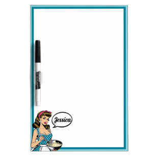 Retro Pinup_ Hey Darlin Dry Erase Board
