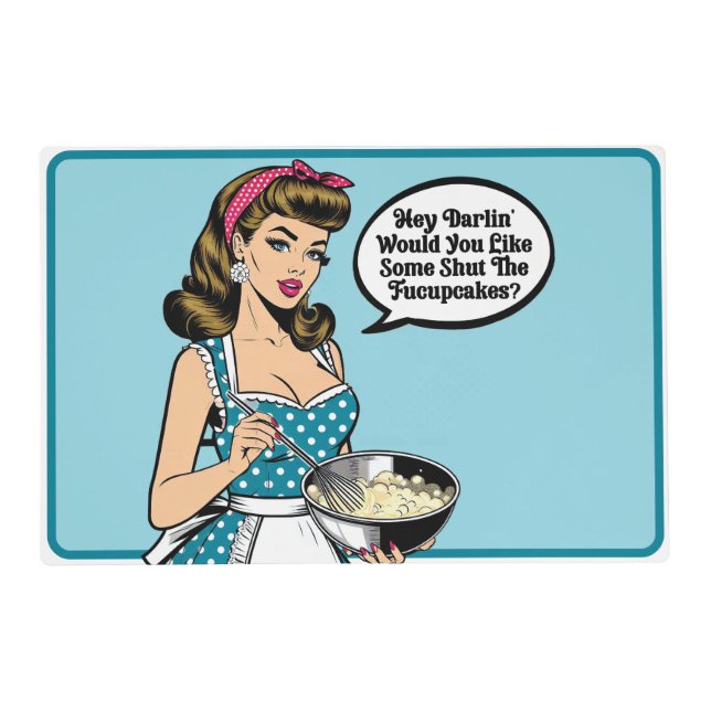 Retro Pinup_ Hey Darlin Placemat (Front)