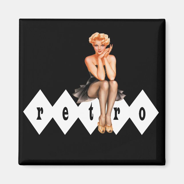 Retro Pinup Magnet (Front)