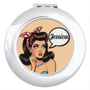 Retro Pinup_ My Dear Compact Mirror