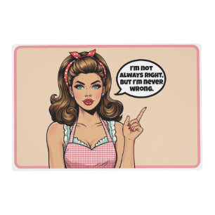 Retro Pinup_ Not Wrong Placemat