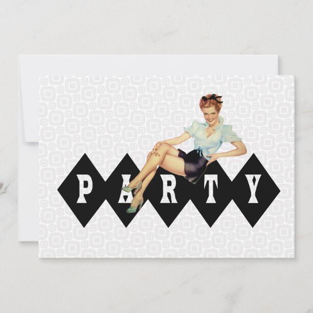 Retro Pinup Party Invitation (Front)
