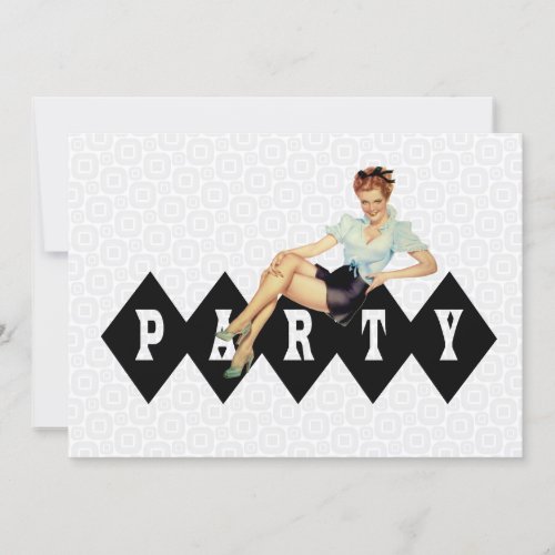 Retro Pinup Party Invitation